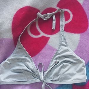 Letarte Bikini Top Size Medium New Without Tags Silver